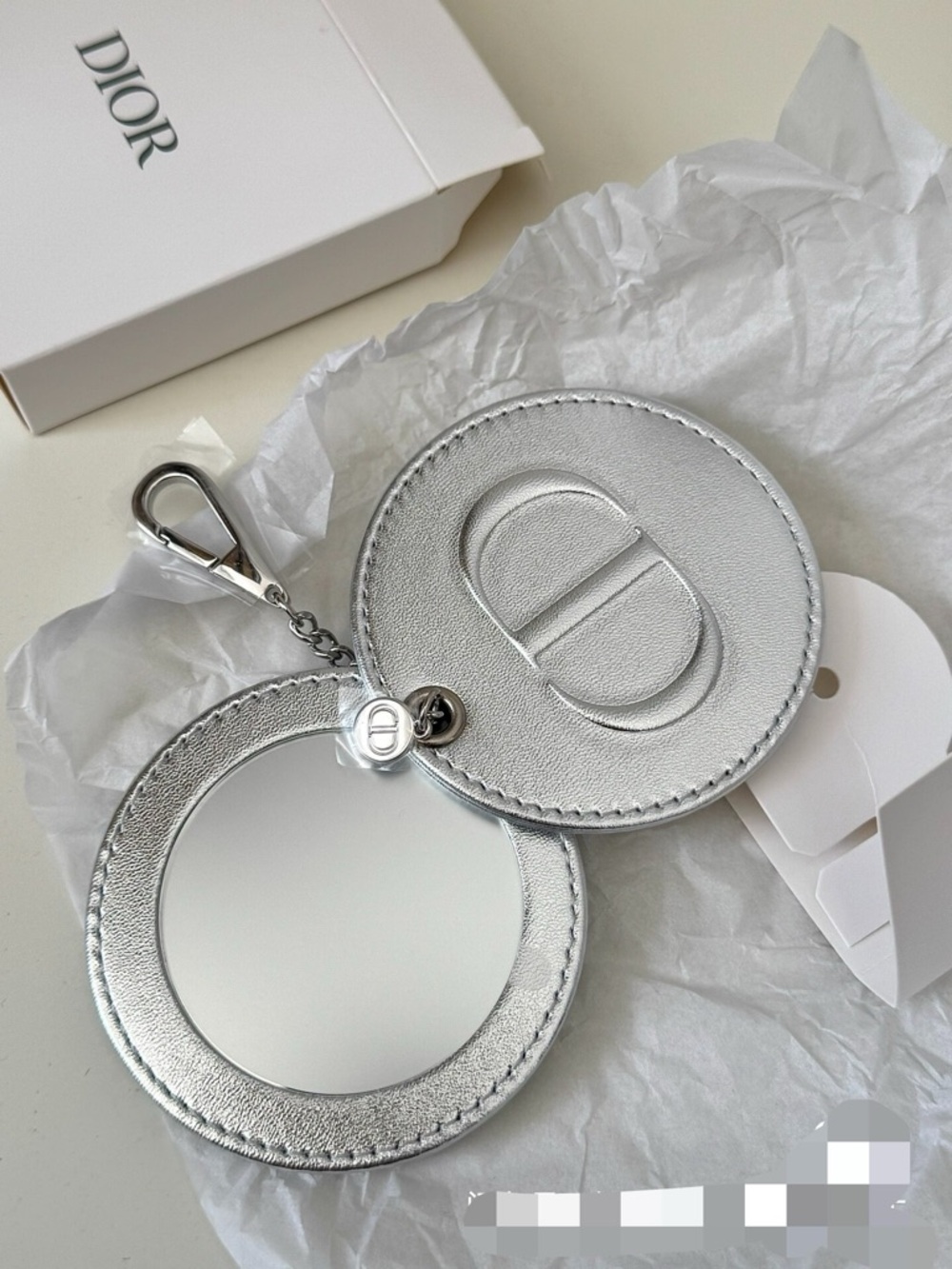 New! Dior Silver  Keychain Mirror